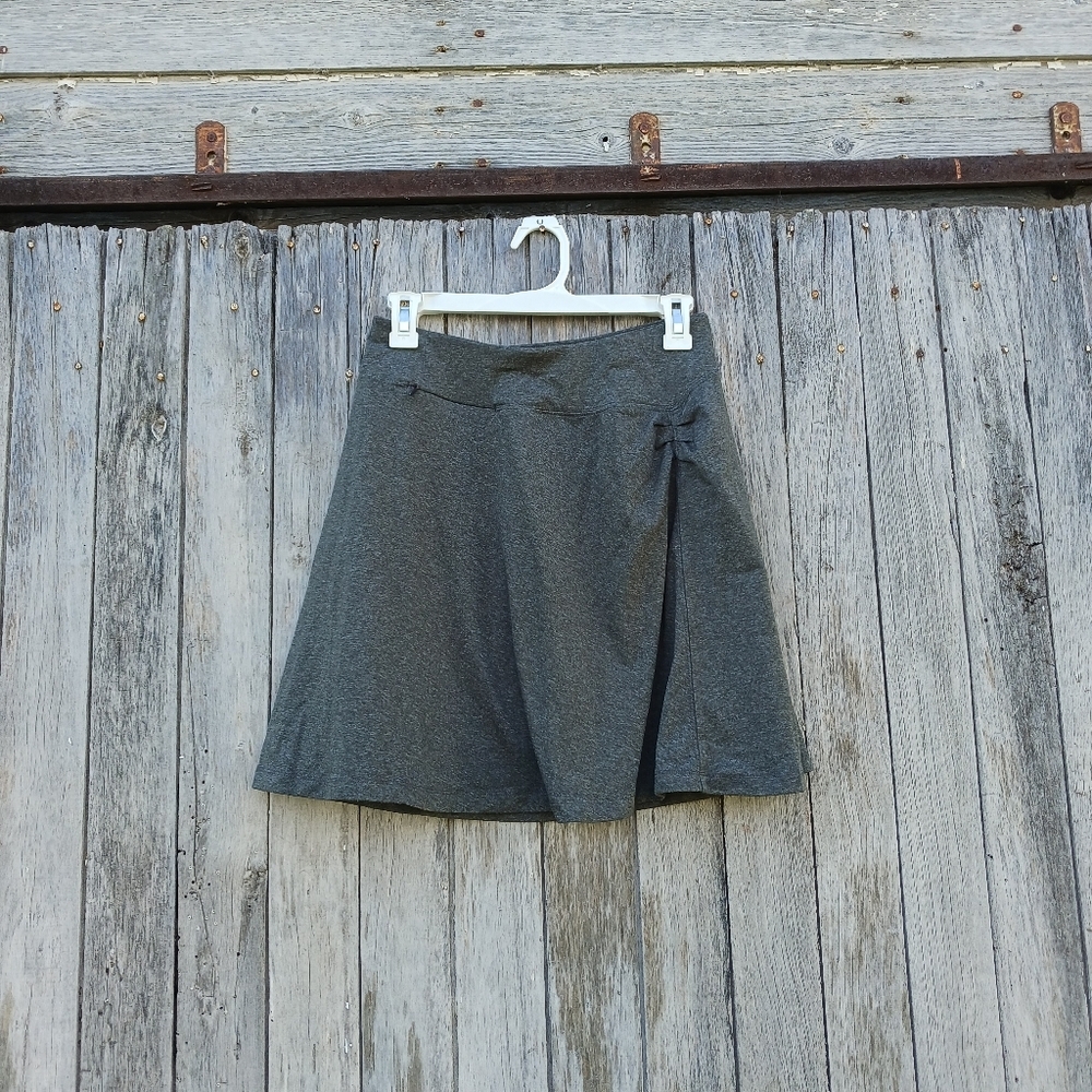 REI Gray Aline Skirt Summer Mini‎ Gather Detail Women's Size Small